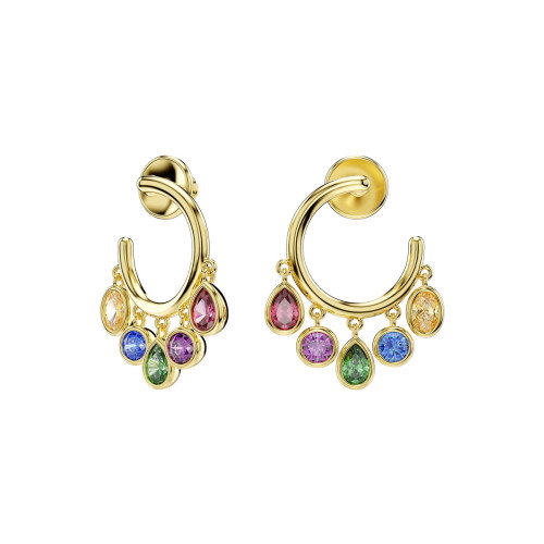 Luxoia - Swarovski Imber Kreolen Verschiedene Schliffe Mehrfarbig 18K goldbeschichtet - 5753263