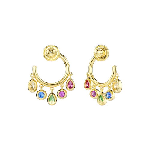 Luxoia - Swarovski Imber Kreolen Verschiedene Schliffe Mehrfarbig 18K goldbeschichtet - 5753263
