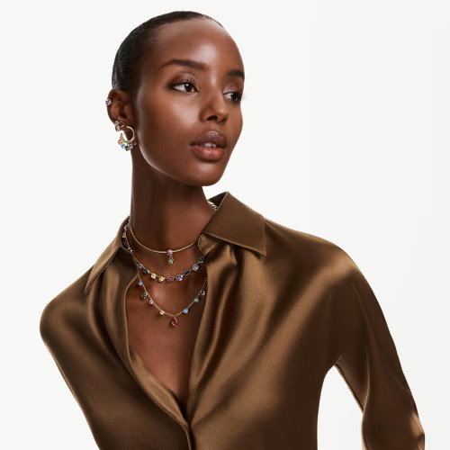 Luxoia - Swarovski Imber Kreolen Verschiedene Schliffe Mehrfarbig 18K goldbeschichtet - 5753263
