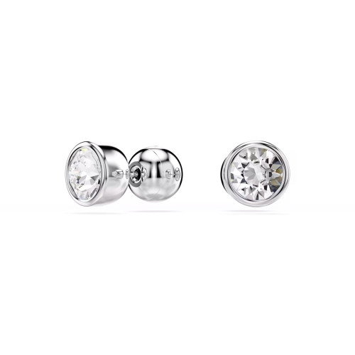 Luxoia - Swarovski Imber Ohrstecker Rundschliff Weiss Rhodiniert - 5696073