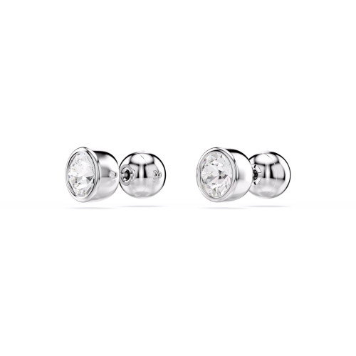 Luxoia - Swarovski Imber Ohrstecker Rundschliff Weiss Rhodiniert - 5696073