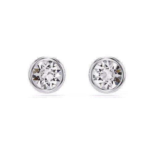 Luxoia - Swarovski Imber Ohrstecker Rundschliff Weiss Rhodiniert - 5696073