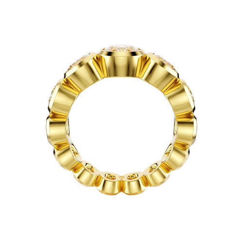 Luxoia - Swarovski Imber Ring Gemischte Rundschliffe Weiss Goldlegierungsschicht