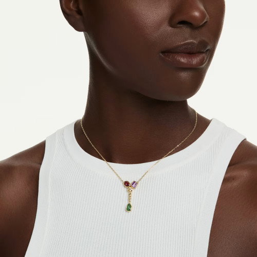 Luxoia - Swarovski Imber Y Halskette Verschiedene Schliffe Mehrfarbig 18K goldbeschichtet - 5753261