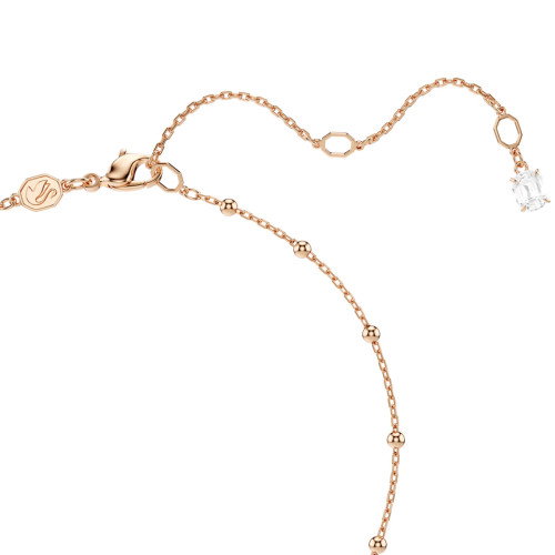 Luxoia - Swarovski Imber Y Halskette Rundschliff Weiss 18K roségoldbeschichtet - 5763813