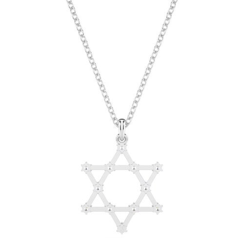 Luxoia - Swarovski Insigne Halskette Rundschliff Stern Weiss Rhodiniert - 5677156