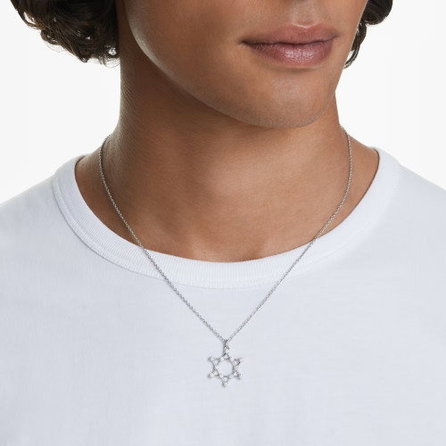 Luxoia - Swarovski Insigne Halskette Rundschliff Stern Weiss Rhodiniert - 5677156