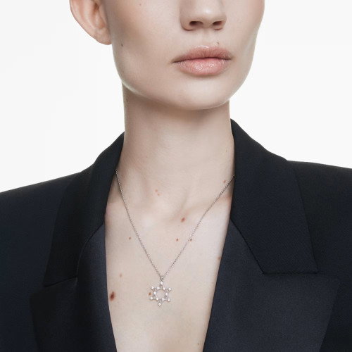 Luxoia - Swarovski Insigne Halskette Rundschliff Stern Weiss Rhodiniert - 5677156