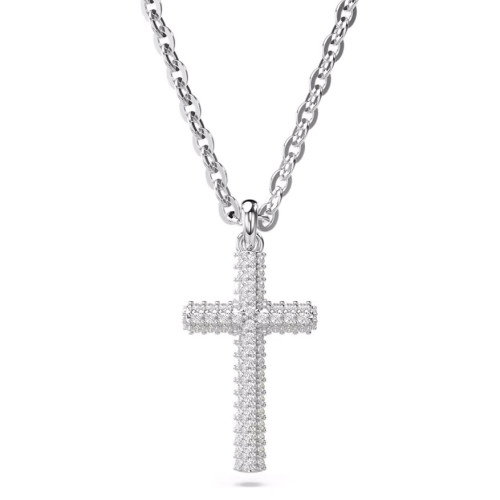 Luxoia - Swarovski Insigne Halskette Pavé Kreuz Weiss Rhodiniert - 5675577