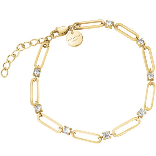 Luxoia - Rosefield Round Crystals and Paperclip Armband - JBRCG-J1024