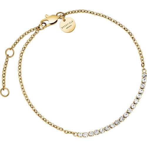 Luxoia - Rosefield Tennis Crystal Clear Gold Armband - JBTCG-J904