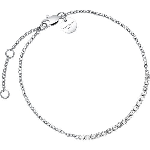 Luxoia - Rosefield Tennis Crystal Clear Silver Armband - JBTCS-J910