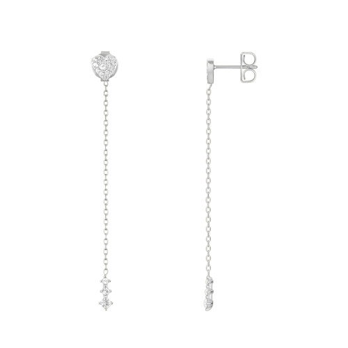 Luxoia - Rosefield Heart Long Ohrstecker - JEHLS-J1321