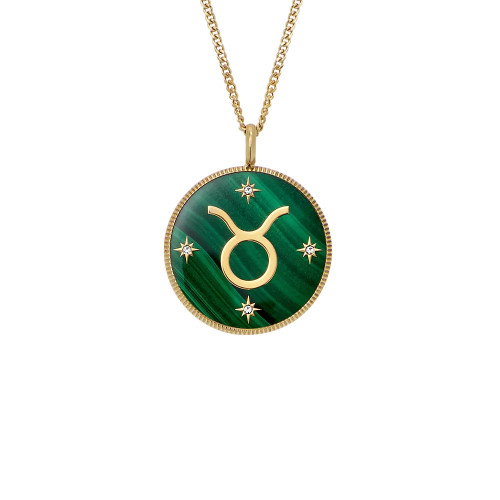 Luxoia - Fossil Zodiac Taurus Halskette - JF04839710