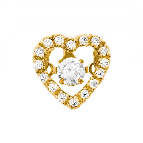 Luxoia - Julie Julsen Dancing Stone Herz Ohrstecker - JJDER0778.3