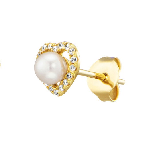 Luxoia - Julie Julsen Heart Pearl Ohrstecker - JJER3422G