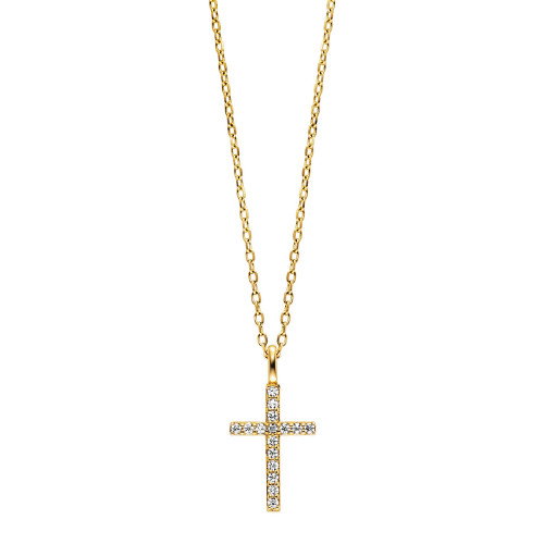 Luxoia - Julie Julsen Kids Halskette mit Anhänger Sparkling Cross - JJKNE33856-G