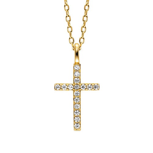 Luxoia - Julie Julsen Kids Halskette mit Anhänger Sparkling Cross - JJKNE33856-G