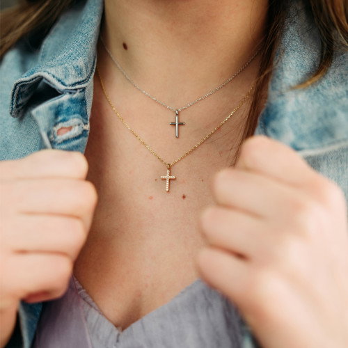 Luxoia - Julie Julsen Kids Halskette mit Anhänger Cross - JJKNE34453-S