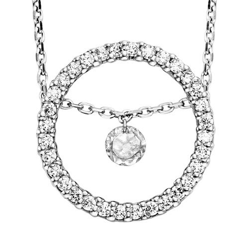 Luxoia - Julie Julsen Halskette mit Anhänger Moving Stone - JJNE01432.1WT