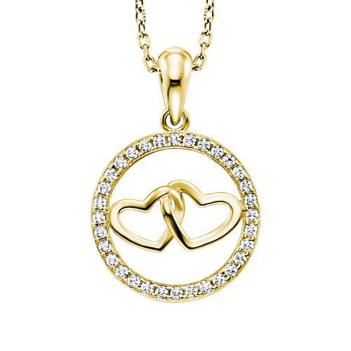 Luxoia - Julie Julsen Halskette mit Anhänger Hearts - JJNE34928-G