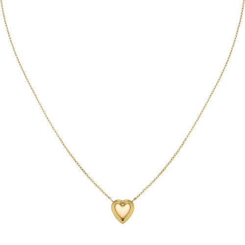 Luxoia - Rosefield Mini Ridged Puffy Heart Halskette - JNPHG-J1008