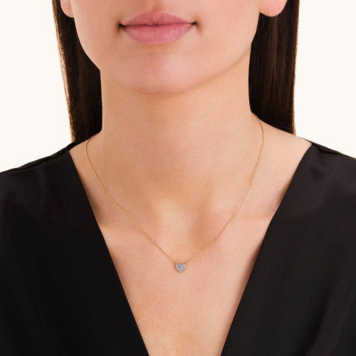 Luxoia - Rosefield Pave Heart Halskette - JNPHG-J1273