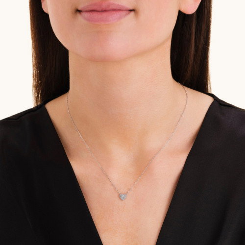 Luxoia - Rosefield Pave Heart Halskette - JNPHS-J1320