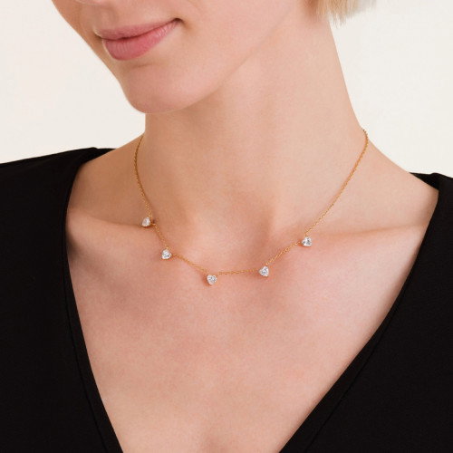 Luxoia - Rosefield Row of Hearts Halskette - JNRHG-J1005