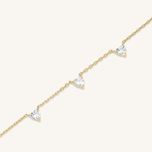 Luxoia - Rosefield Row of Hearts Halskette - JNRHG-J1005