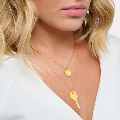 Luxoia - Thomas Sabo Schlüssel Halskette Gold - KE2131-414-14-L50V