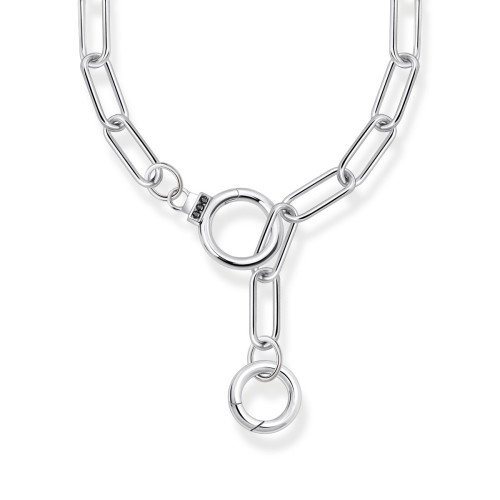 Luxoia - Thomas Sabo Halskette mit steinbesetztem Ringverschluss Silber geschwärzt - KE2192-643-21-L55
