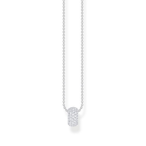 Luxoia - Thomas Sabo Halskette und Anhänger in Ringform mit weissen Steinen Silber - KE2278-051-14-L45V