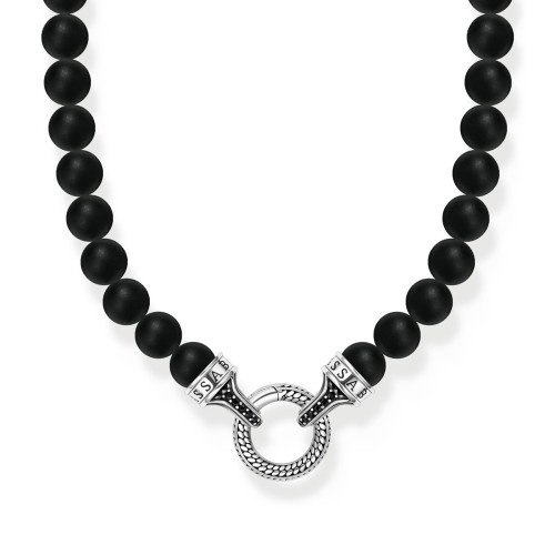 Luxoia - Thomas Sabo Halskette Obsidian Beads Silber - KE2323-705-11-L60