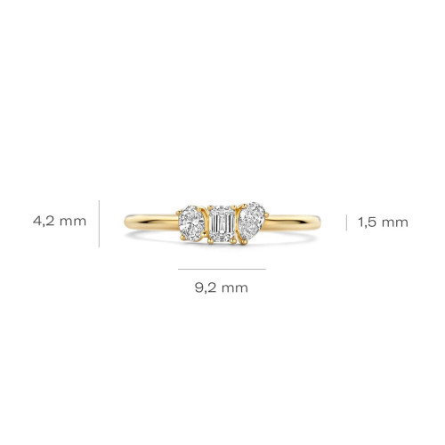 Luxoia - Blush Lab Diamonds Ring 14k Gelbgold - LG1031Y