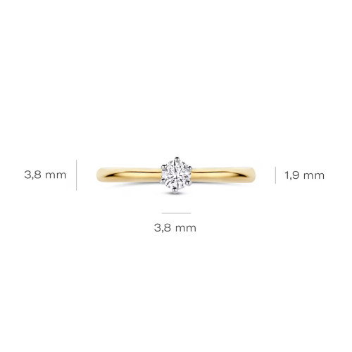 Luxoia - Blush Lab Diamonds Ring 14k Gelbgold - LG1036B