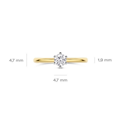 Luxoia - Blush Lab Diamonds Ring 14k Gelbgold - LG1038B