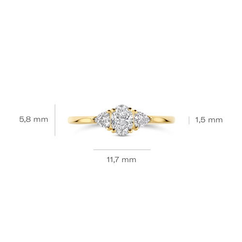 Luxoia - Blush Lab Diamonds Ring 14k Gelbgold - LG1039Y
