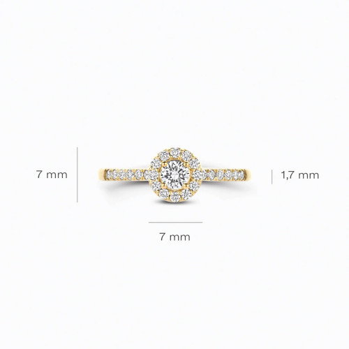 Luxoia - Blush Lab Diamonds Ring 14k Gelbgold - LG1058Y