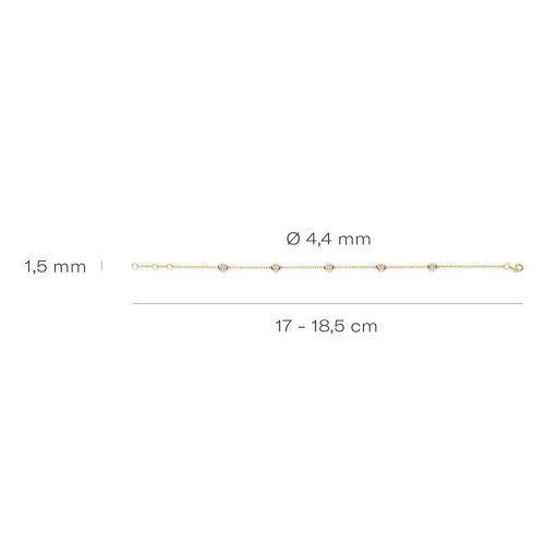 Luxoia - Blush Lab Diamonds Armband 14k Gelbgold - LG2002Y