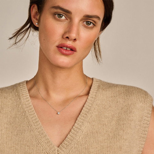 Luxoia - Blush Lab Diamonds Halskette 14k Weissgold - LG3002W