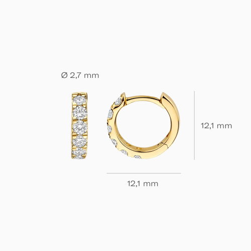 Luxoia - Blush Lab Diamonds Ohrringe 14k Gelbgold - LG7031Y