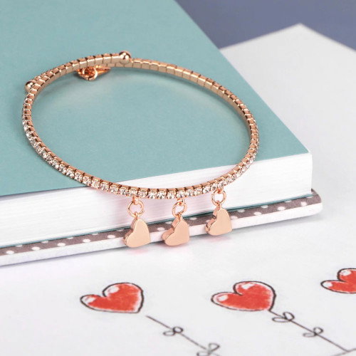Luxoia - ﻿La Petite Story Lux Bangles Hearts Armreif - LPS05AQC15