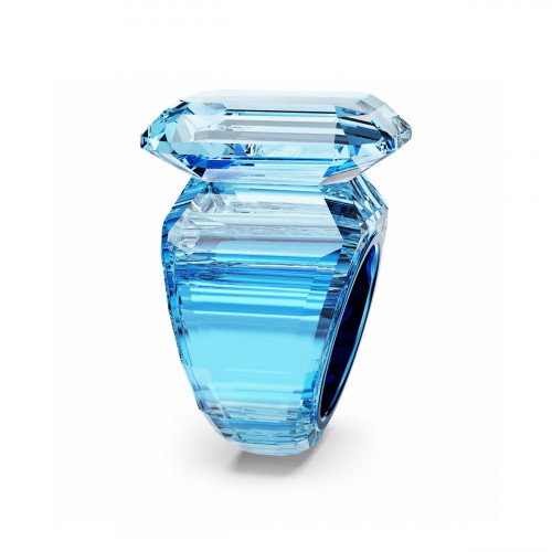 Luxoia - Swarovski Lucent Cocktail Ring Oktagon Schliff Blau