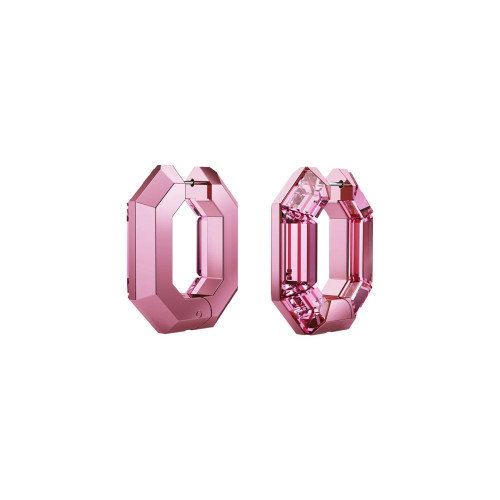 Luxoia - Swarovski Lucent Kreolen Achteckform Klein Rosa - 5680783