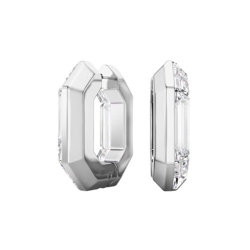 Luxoia - Swarovski Lucent Kreolen Achteckform Klein Weiss - 5696289