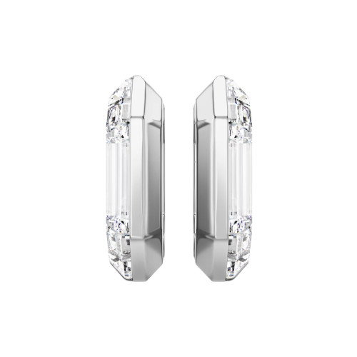 Luxoia - Swarovski Lucent Kreolen Achteckform Klein Weiss - 5696289