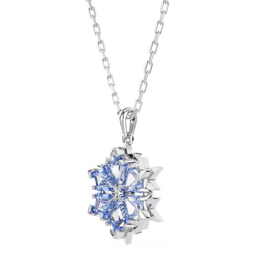 Luxoia - Swarovski Magic Halskette Schneeflocke Blau Rhodiniert - 5735399