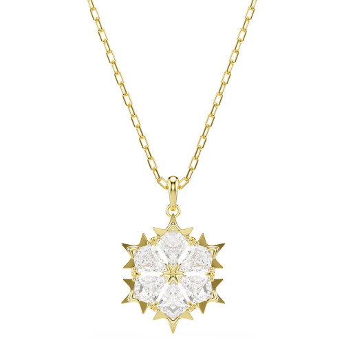 Luxoia - Swarovski Magic Halskette Verschiedene Schliffe Schneeflocke Weiss 18K goldbeschichtet - 5757788