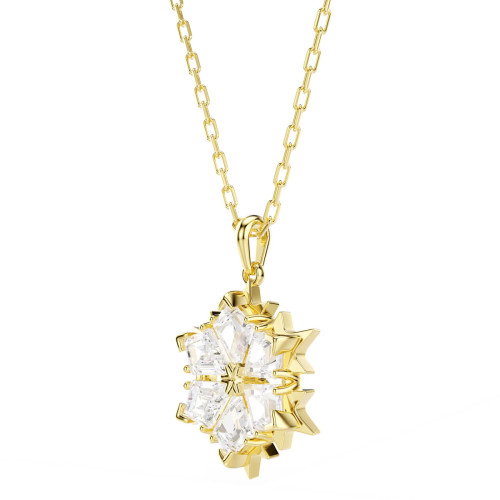 Luxoia - Swarovski Magic Halskette Verschiedene Schliffe Schneeflocke Weiss 18K goldbeschichtet - 5757788